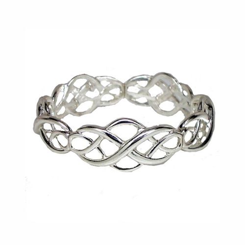 Celtic Knot Stretch Bracelet - Silver plated - B2368